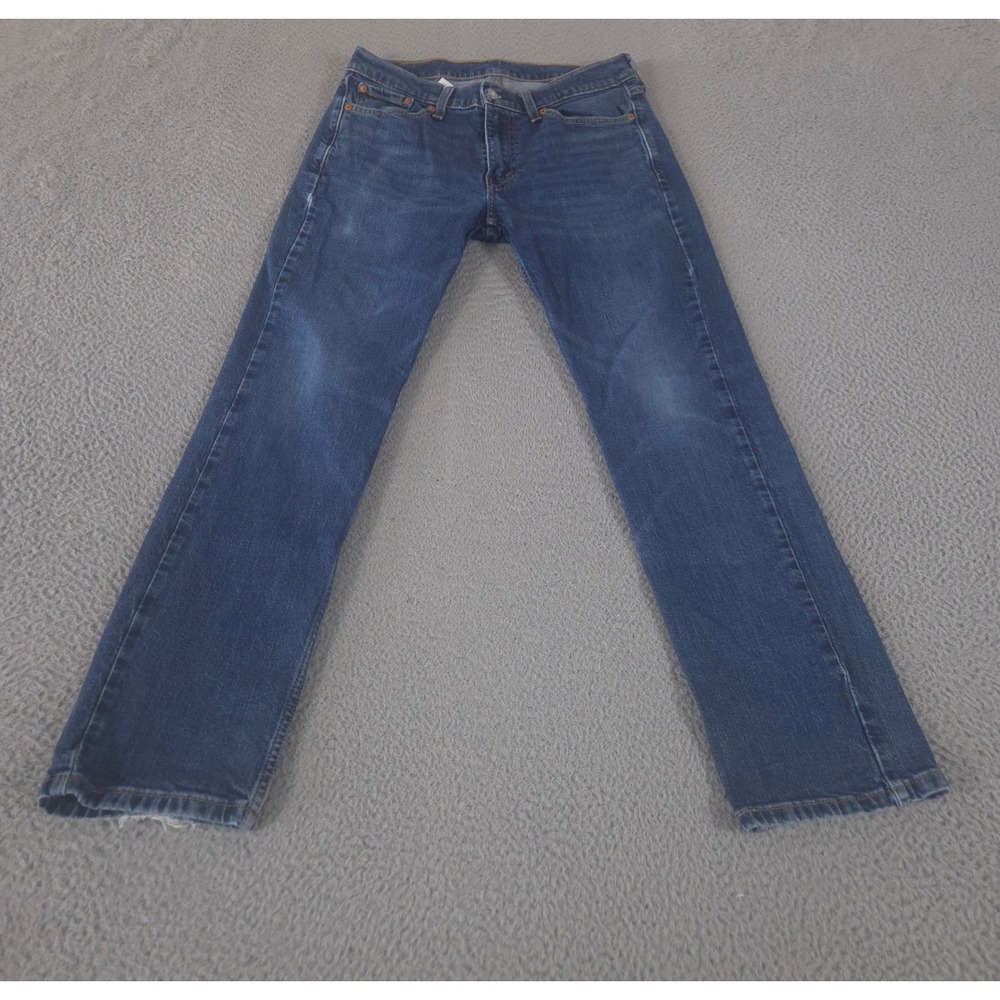 Levi's Jeans Mens 30x30 Blue 514‎ Straight Leg Cotton Lyocell Stretch Dark Wash
